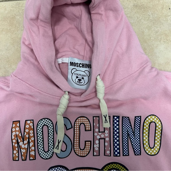 Moschino Couture This Is Not A Moschino Toy Hooded Pullover Small Pink Hoodie - Picture 4 of 9